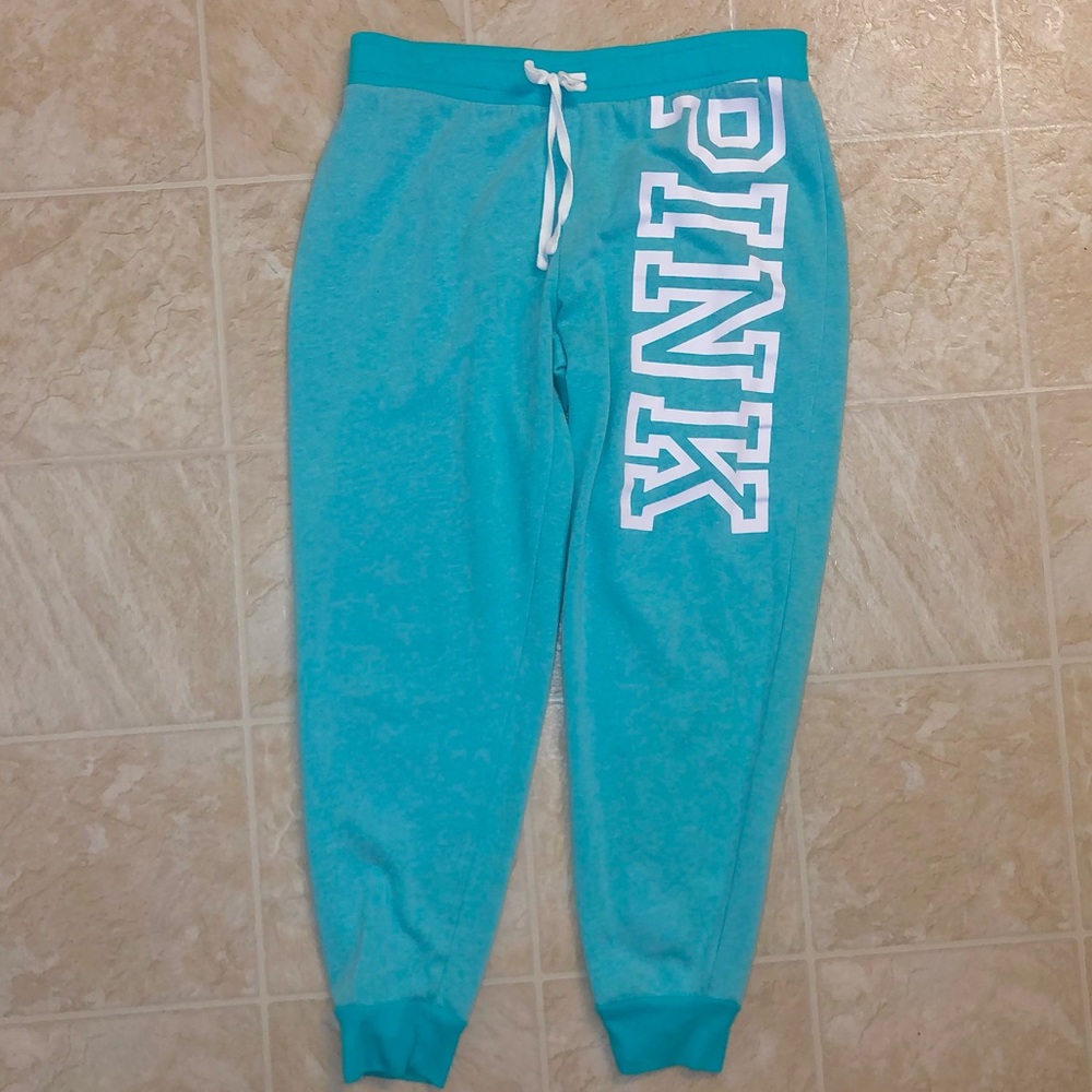 Victoria’s Secret PINK medium teal/blue sweatpants